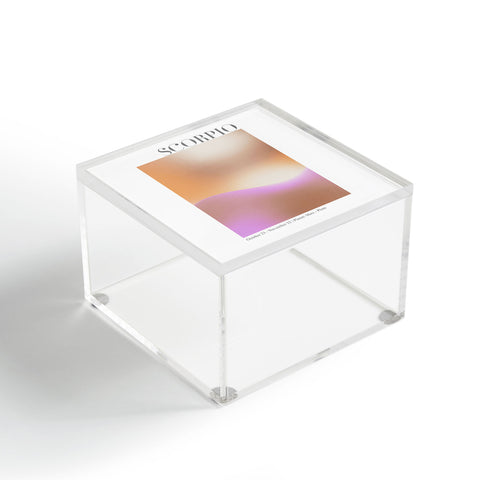 Emanuela Carratoni Scorpio Zodiac Sign Gradient Acrylic Box