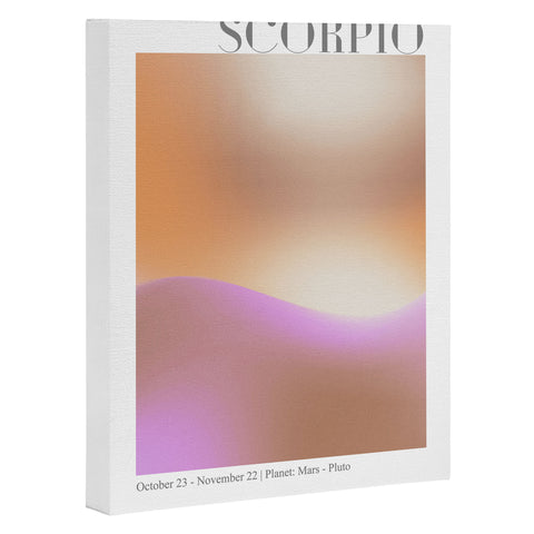 Emanuela Carratoni Scorpio Zodiac Sign Gradient Art Canvas