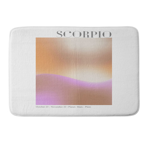 Emanuela Carratoni Scorpio Zodiac Sign Gradient Memory Foam Bath Mat