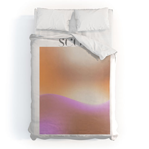 Emanuela Carratoni Scorpio Zodiac Sign Gradient Duvet Cover