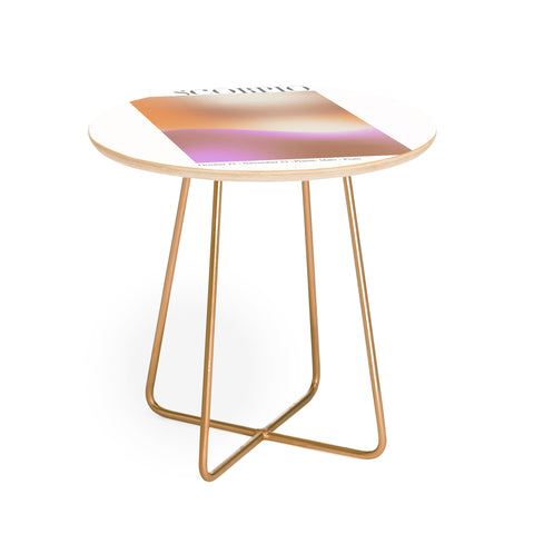 Emanuela Carratoni Scorpio Zodiac Sign Gradient Round Side Table