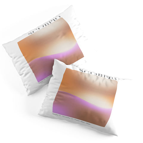 Emanuela Carratoni Scorpio Zodiac Sign Gradient Pillow Shams