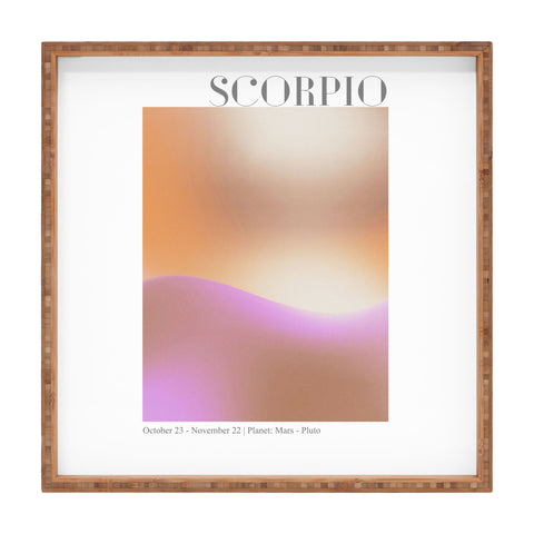 Emanuela Carratoni Scorpio Zodiac Sign Gradient Square Tray