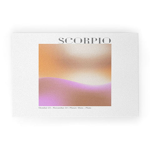Emanuela Carratoni Scorpio Zodiac Sign Gradient Welcome Mat