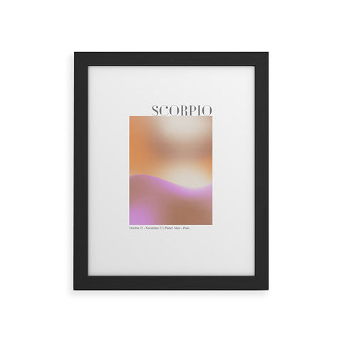 Emanuela Carratoni Scorpio Zodiac Sign Gradient Framed Art Print