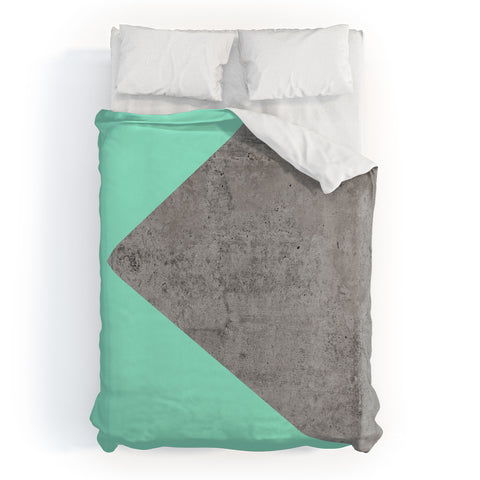 Emanuela Carratoni Sea Collage on Concrete Duvet Cover
