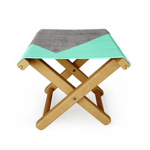 Emanuela Carratoni Sea Collage on Concrete Folding Stool