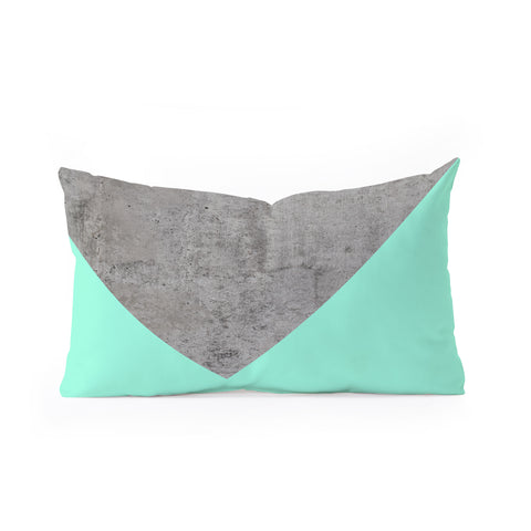 Emanuela Carratoni Sea Collage on Concrete Oblong Throw Pillow