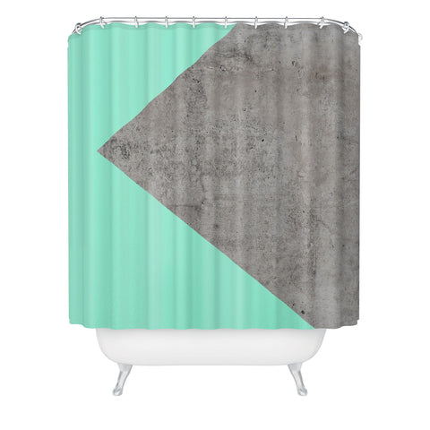 Emanuela Carratoni Sea Collage on Concrete Shower Curtain