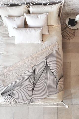 Emanuela Carratoni Seamless Lines Fleece Throw Blanket