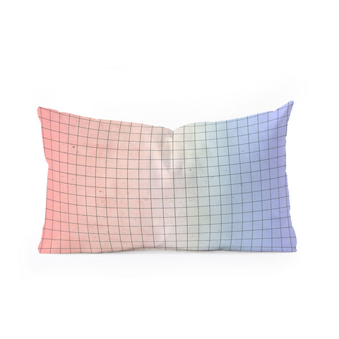 Emanuela Carratoni Serenity and Quartz Geometry Oblong Throw Pillow