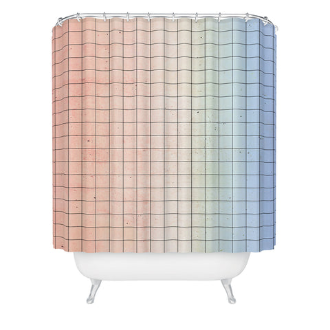 Emanuela Carratoni Serenity and Quartz Geometry Shower Curtain