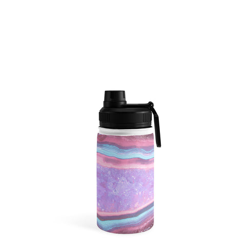 Emanuela Carratoni Serenity and Rose Agate with Amethyst Crystals Water Bottle