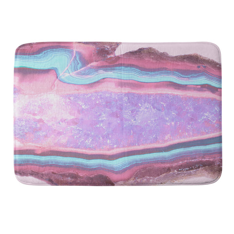 Emanuela Carratoni Serenity and Rose Agate with Amethyst Crystals Memory Foam Bath Mat