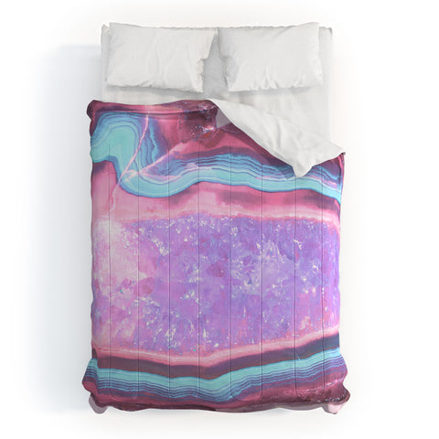 Emanuela Carratoni Serenity and Rose Agate with Amethyst Crystals Comforter