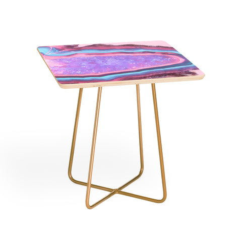Emanuela Carratoni Serenity and Rose Agate with Amethyst Crystals Side Table