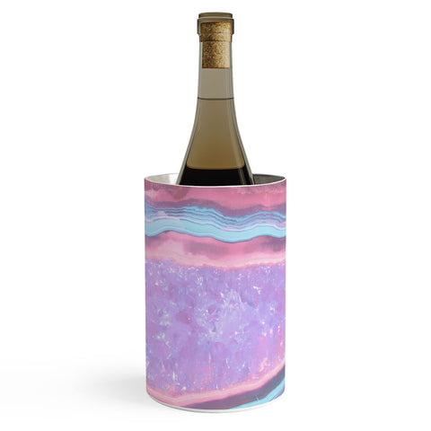Emanuela Carratoni Serenity and Rose Agate with Amethyst Crystals Wine Chiller