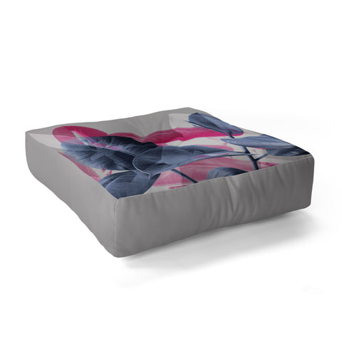 Emanuela Carratoni Shadow Leaves Floor Pillow Square