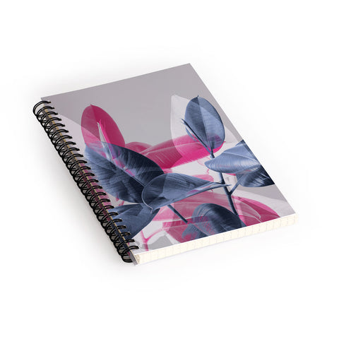 Emanuela Carratoni Shadow Leaves Spiral Notebook