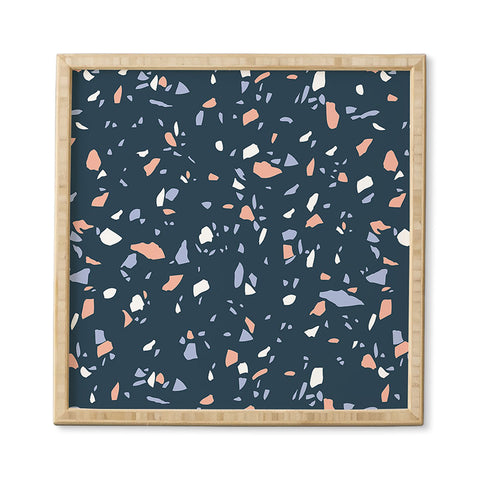 Emanuela Carratoni So Blue Terrazzo Framed Wall Art