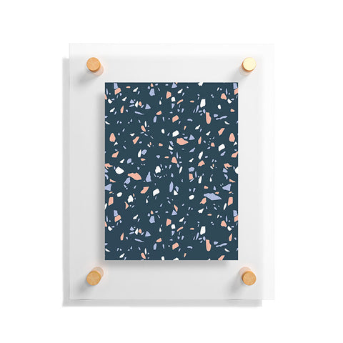 Emanuela Carratoni So Blue Terrazzo Floating Acrylic Print