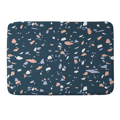 Emanuela Carratoni So Blue Terrazzo Memory Foam Bath Mat