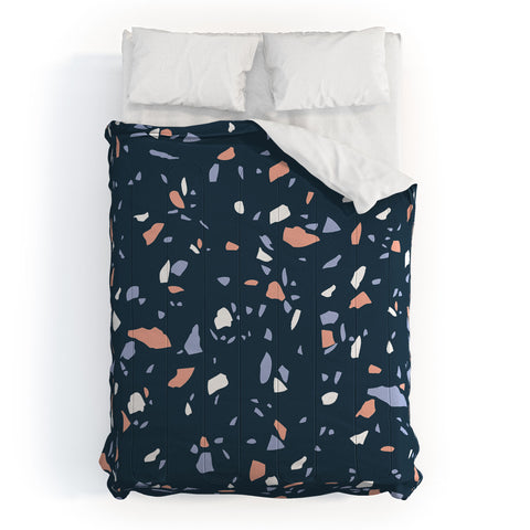 Emanuela Carratoni So Blue Terrazzo Comforter