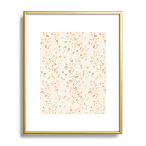 Emanuela Carratoni Spring Ditsy Floral Theme Metal Framed Art Print