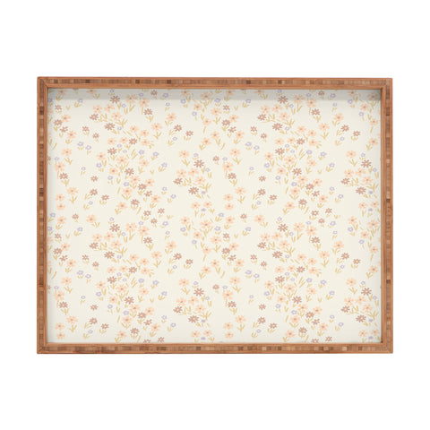 Emanuela Carratoni Spring Ditsy Floral Theme Rectangular Tray