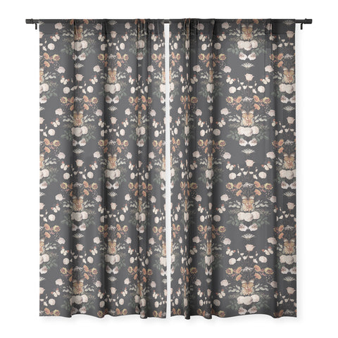 Emanuela Carratoni Spring Floral Geometry Sheer Window Curtain