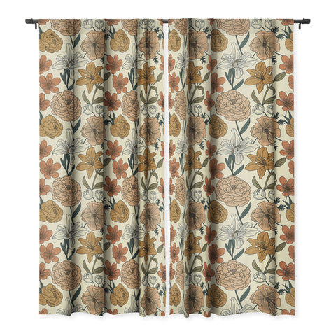 Emanuela Carratoni Spring Floral Mood Blackout Window Curtain