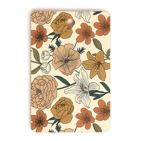 Emanuela Carratoni Spring Floral Mood Cutting Board Rectangle