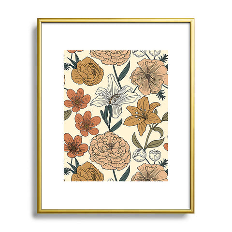 Emanuela Carratoni Spring Floral Mood Metal Framed Art Print