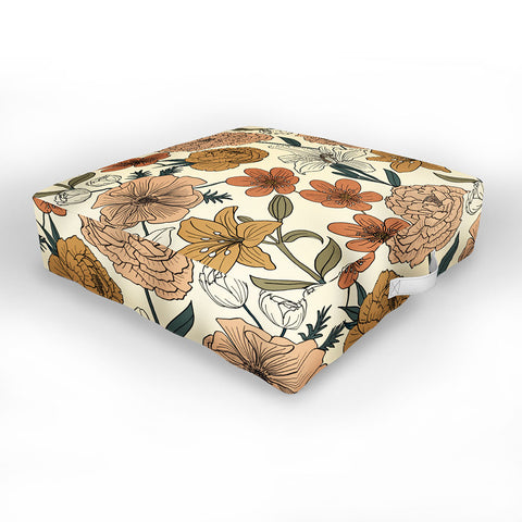 Emanuela Carratoni Spring Floral Mood Outdoor Floor Cushion