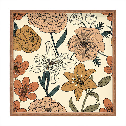 Emanuela Carratoni Spring Floral Mood Square Tray