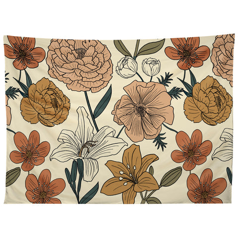 Emanuela Carratoni Spring Floral Mood Tapestry