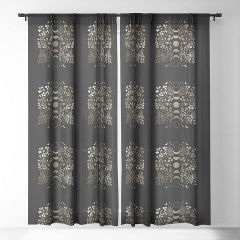 Emanuela Carratoni Spring Moon Phases Sheer Window Curtain