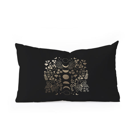 Emanuela Carratoni Spring Moon Phases Oblong Throw Pillow