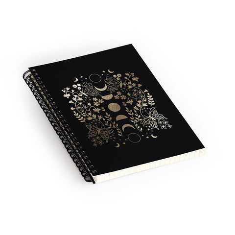 Emanuela Carratoni Spring Moon Phases Spiral Notebook