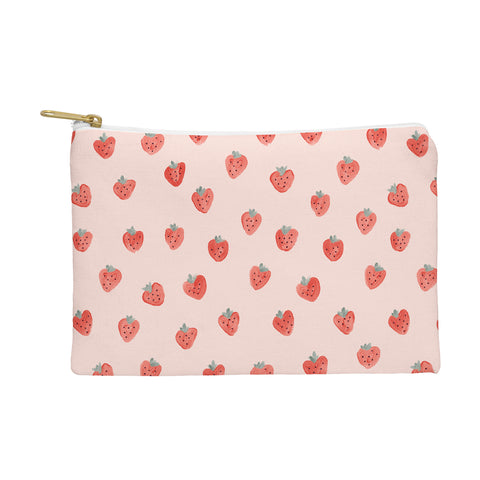 Emanuela Carratoni Strawberries on Pink Pouch