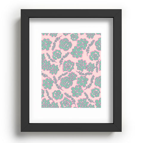 Emanuela Carratoni Succulent Pattern Recessed Framing Rectangle