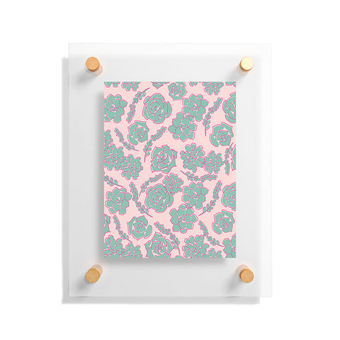 Emanuela Carratoni Succulent Pattern Floating Acrylic Print