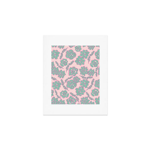 Emanuela Carratoni Succulent Pattern Art Print