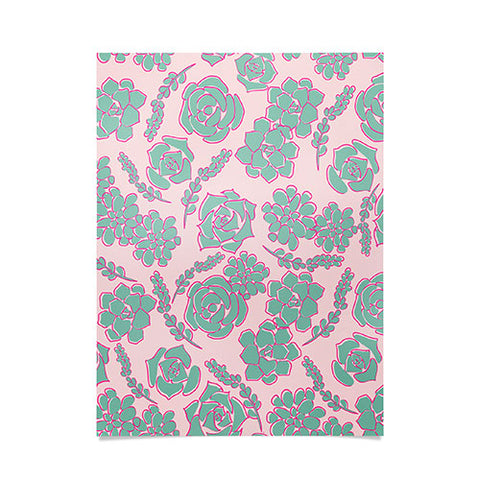 Emanuela Carratoni Succulent Pattern Poster