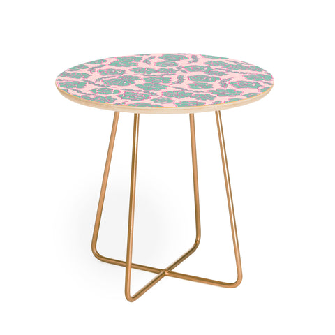 Emanuela Carratoni Succulent Pattern Round Side Table