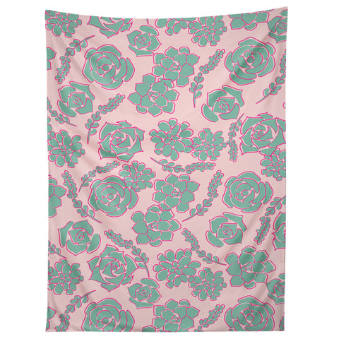Emanuela Carratoni Succulent Pattern Tapestry