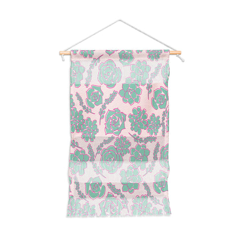 Emanuela Carratoni Succulent Pattern Wall Hanging Portrait
