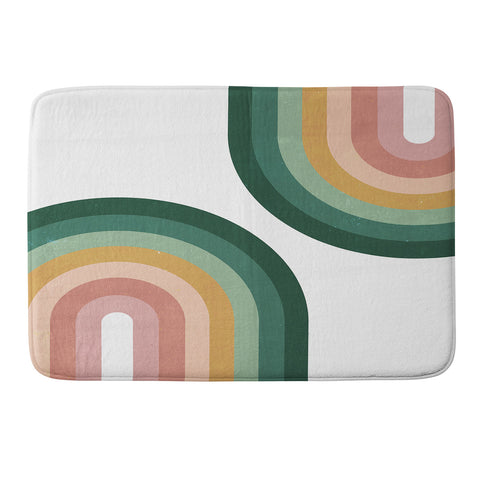 Emanuela Carratoni Summer Double Rainbows Memory Foam Bath Mat