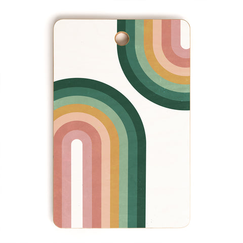 Emanuela Carratoni Summer Double Rainbows Cutting Board Rectangle