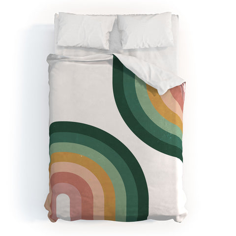 Emanuela Carratoni Summer Double Rainbows Duvet Cover